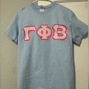 Gamma Phi Beta Light Blue Greek Letter T-Shirt